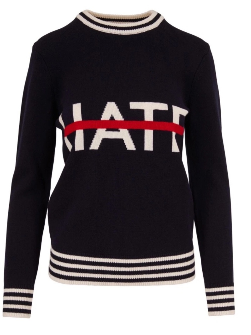 MICHAEL KORS COLLECTION NO HATE INTARSIA SWEATER WOMENS SMALL